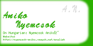 aniko nyemcsok business card